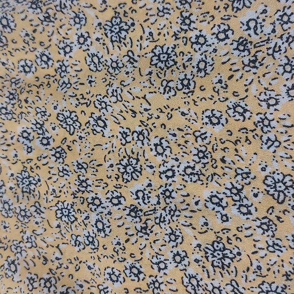 Max Studio Floral Print Top - Yellow and Blue - Picture 3 of 9